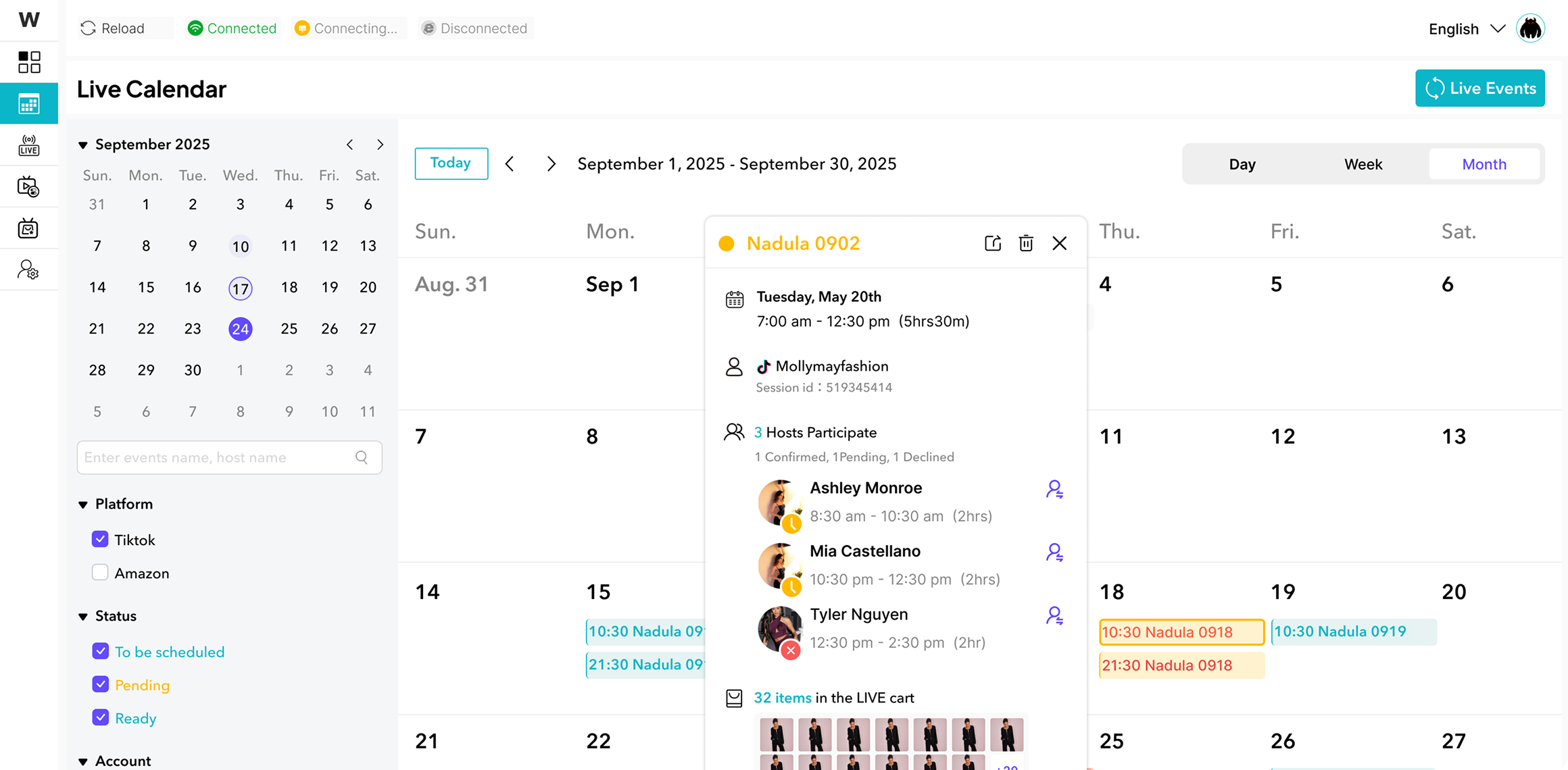 Opsique operations calendar placeholder