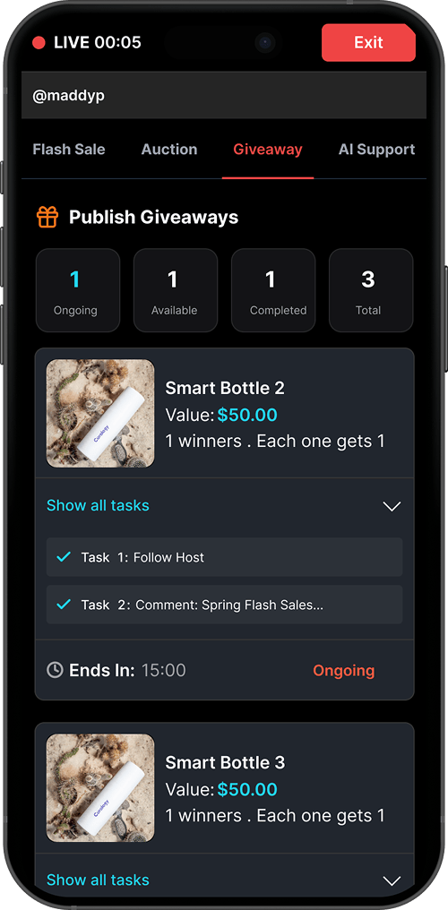 Opsique giveaway automation mobile placeholder