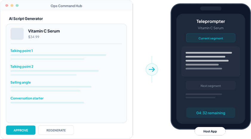 Opsique AI script generator preview